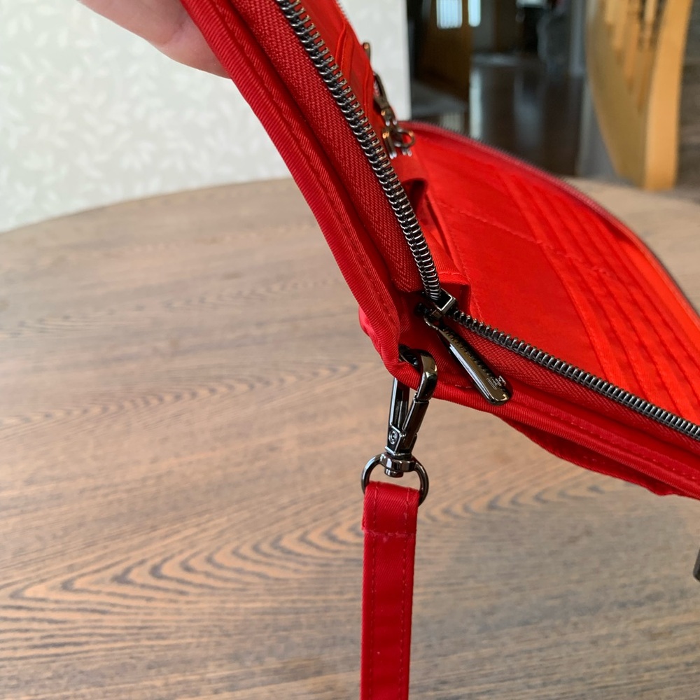Zeppelin 2 RFID Wristlet Wallet in Poppy Red - Picture 6 of 7